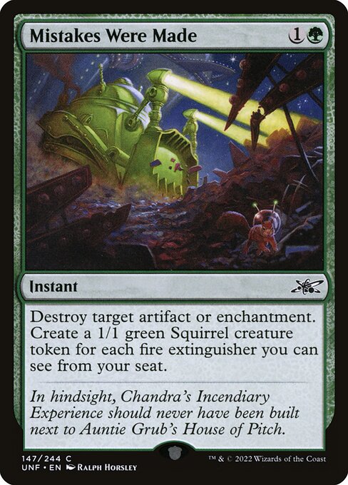 Unfinity - 147 - Mistakes Were Made - Common - G - Foil