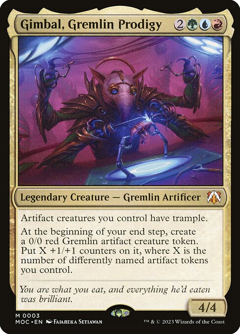 March of the Machine Commander - 3 - Gimbal, Gremlin Prodigy - Mythic - Multi - Non-foil