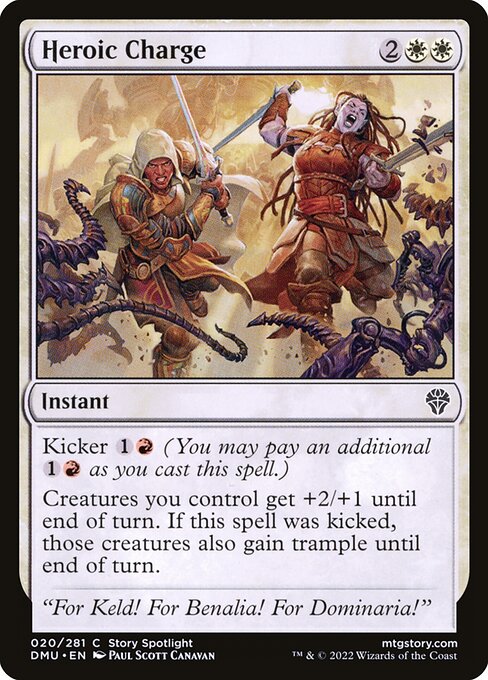Dominaria United - 20 - Heroic Charge - Common - W - Non-foil