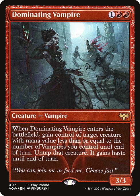 Innistrad: Crimson Vow - 407 - Dominating Vampire - Rare - R - Foil - Promo