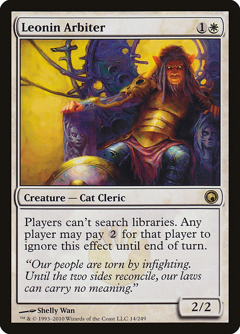 Scars of Mirrodin - 14 - Leonin Arbiter - Rare - W - Non-foil