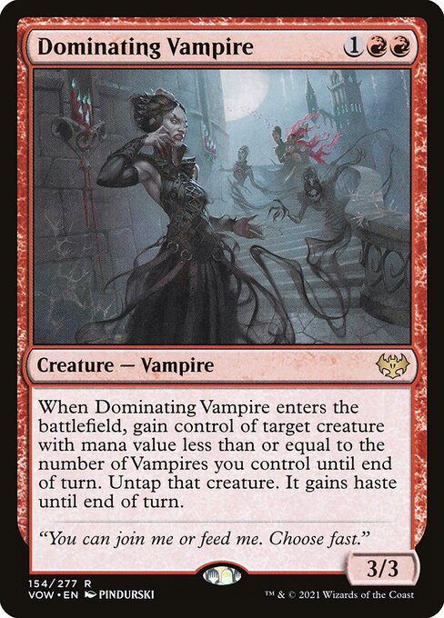 Innistrad: Crimson Vow - 154 - Dominating Vampire - Rare - R - Non-foil