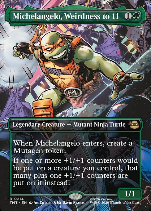 Teenage Mutant Ninja Turtles - 214 - Michelangelo, Weirdness to 11 - Rare - G - Non-foil