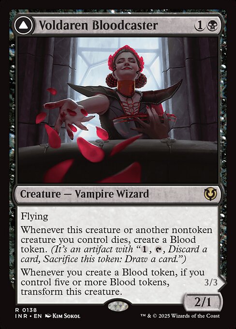 Innistrad Remastered - 138 - Voldaren Bloodcaster // Bloodbat Summoner - Rare - C - Non-foil