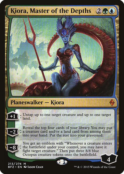 Battle for Zendikar - 213 - Kiora, Master of the Depths - Mythic - UG - Non-foil