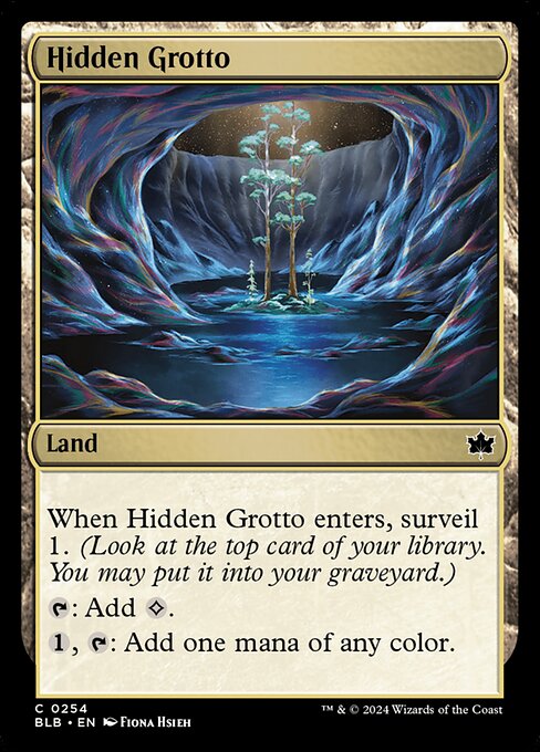 Bloomburrow - 254 - Hidden Grotto - Common - C - Foil