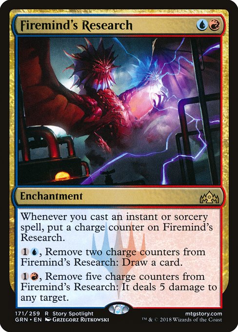 Guilds of Ravnica - 171 - Firemind's Research - Rare - UR - Non-foil