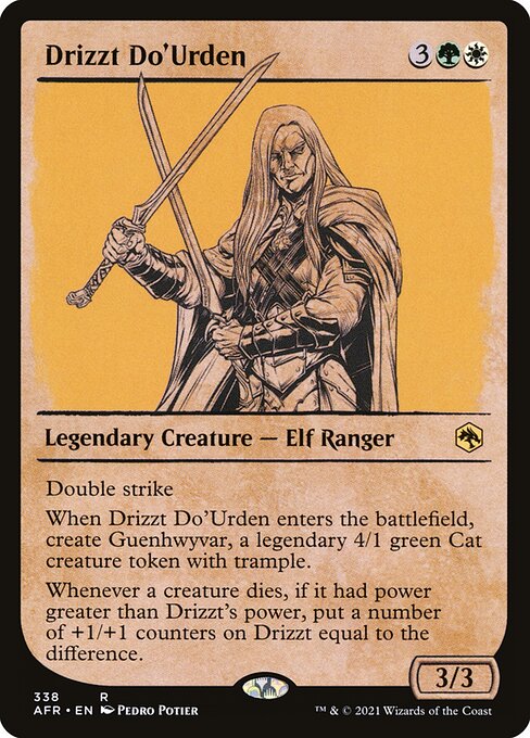 Adventures in the Forgotten Realms - 338 - Drizzt Do'Urden - Rare - WG - Foil