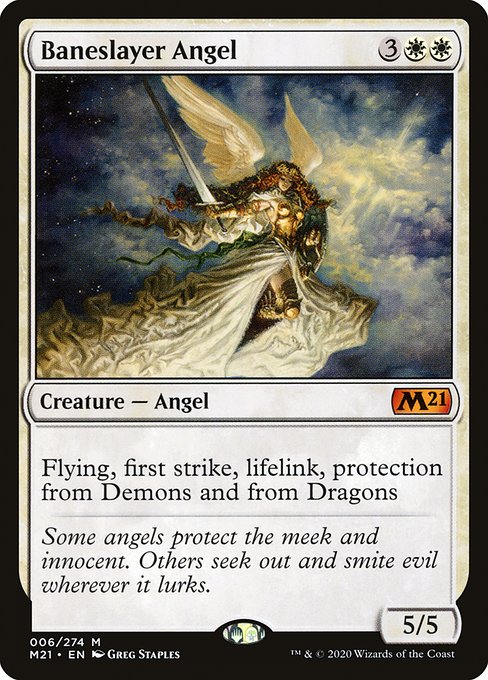 Core Set 2021 - 6 - Baneslayer Angel - Mythic - W - Foil