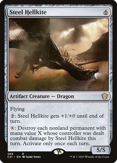 Commander 2021 - 266 - Steel Hellkite - Rare - C - Non-foil
