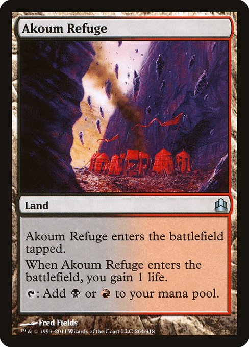 Commander 2011 - 264 - Akoum Refuge - Uncommon - C - Non-foil