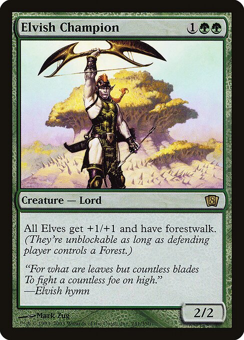 Eighth Edition - 241★ - Elvish Champion - Rare - G - Foil
