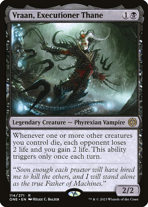 Phyrexia: All Will Be One - 114 - Vraan, Executioner Thane - Rare - B - Foil
