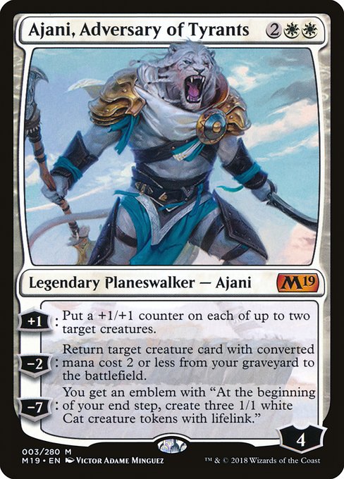 Core Set 2019 - 3 - Ajani, Adversary of Tyrants - Mythic - W - Non-foil