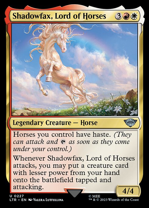 The Lord of the Rings: Tales of Middle-earth - 227 - Shadowfax, Lord of Horses - Uncommon - WR - Foil