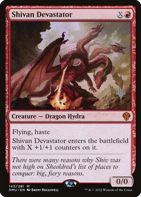 Dominaria United Promos - 143p - Shivan Devastator - Mythic - R - Foil - Promo