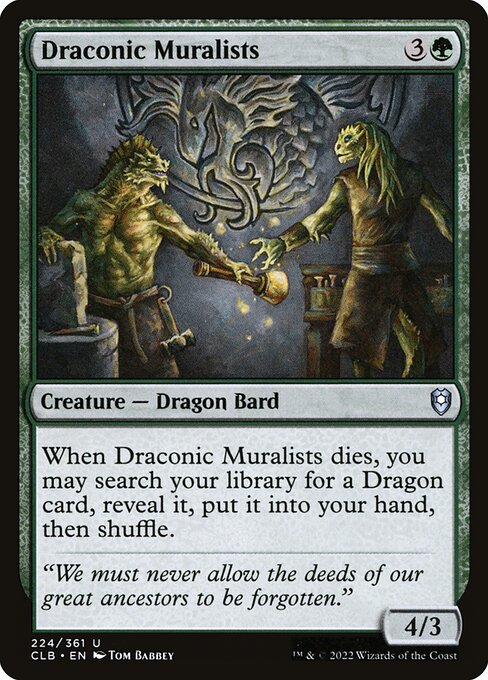 Commander Legends: Battle for Baldur's Gate - 224 - Draconic Muralists - Uncommon - G - Non-foil
