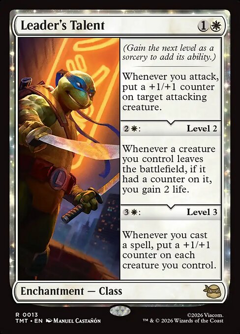Teenage Mutant Ninja Turtles - 13 - Leader's Talent - Rare - W - Non-foil