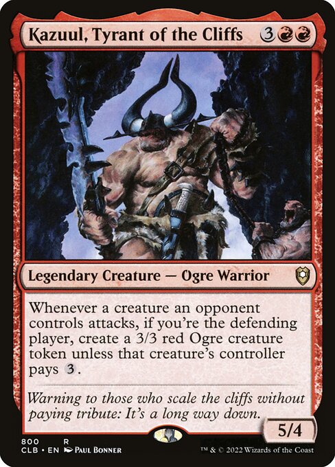 Commander Legends: Battle for Baldur's Gate - 800 - Kazuul, Tyrant of the Cliffs - Rare - R - Non-foil