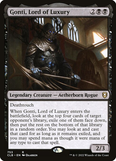 Commander Legends: Battle for Baldur's Gate - 753 - Gonti, Lord of Luxury - Rare - B - Non-foil