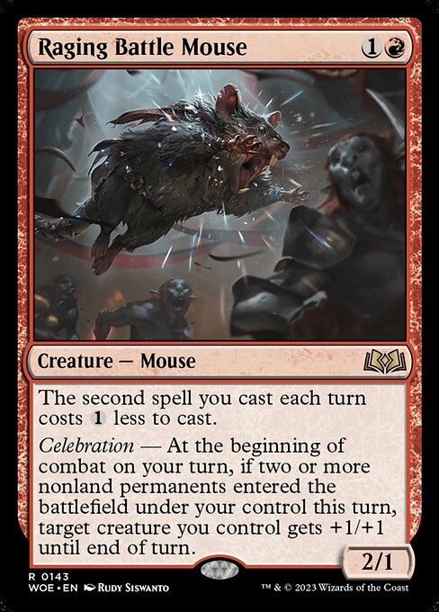 Wilds of Eldraine - 143 - Raging Battle Mouse - Rare - R - Non-foil