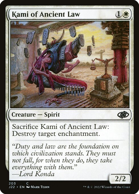 Jumpstart 2022 - 203 - Kami of Ancient Law - Common - W - Non-foil