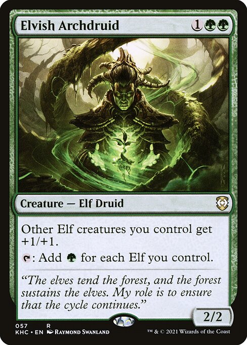 Kaldheim Commander - 57 - Elvish Archdruid - Rare - G - Non-foil