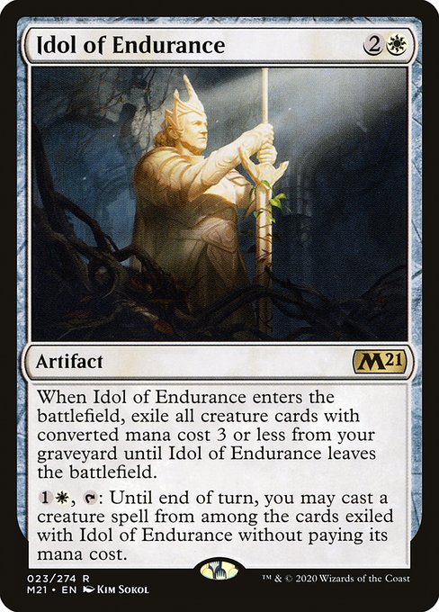 Core Set 2021 - 23 - Idol of Endurance - Rare - W - Non-foil