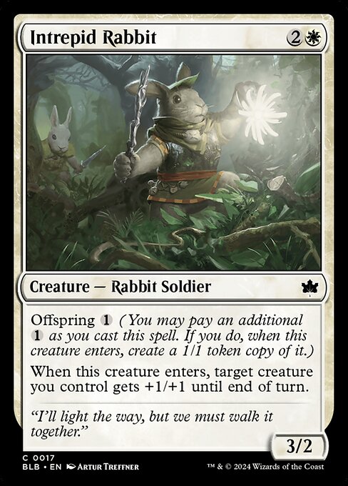 Bloomburrow - 17 - Intrepid Rabbit - Common - W - Foil