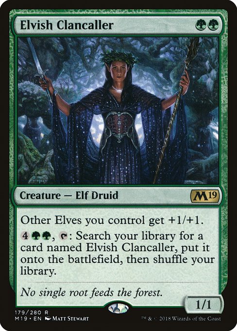 Core Set 2019 - 179 - Elvish Clancaller - Rare - G - Non-foil