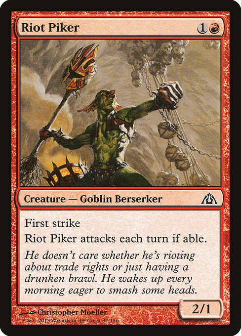 Dragon's Maze - 37 - Riot Piker - Common - R - Non-foil