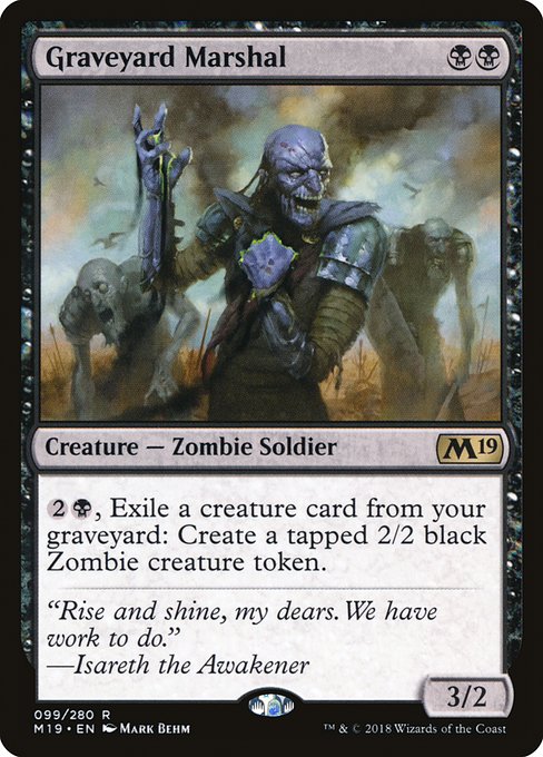 Core Set 2019 - 99 - Graveyard Marshal - Rare - B - Non-foil