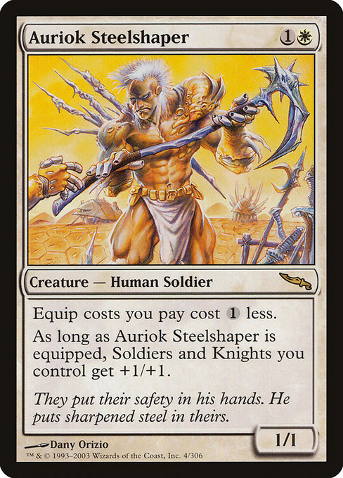 Mirrodin - 4 - Auriok Steelshaper - Rare - W - Non-foil