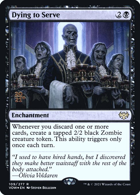 Innistrad: Crimson Vow Promos - 109s - Dying to Serve - Rare - B - Foil - Datestamped Promo