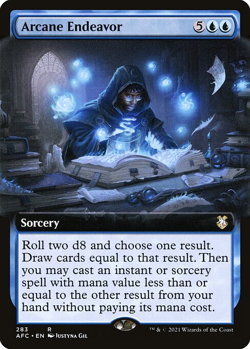 Forgotten Realms Commander - 283 - Arcane Endeavor - Rare - U - Non-foil