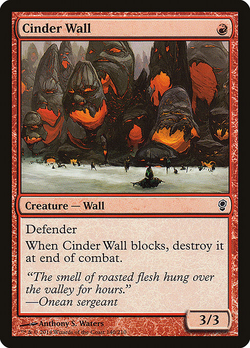 Conspiracy - 140 - Cinder Wall - Common - R - Non-foil