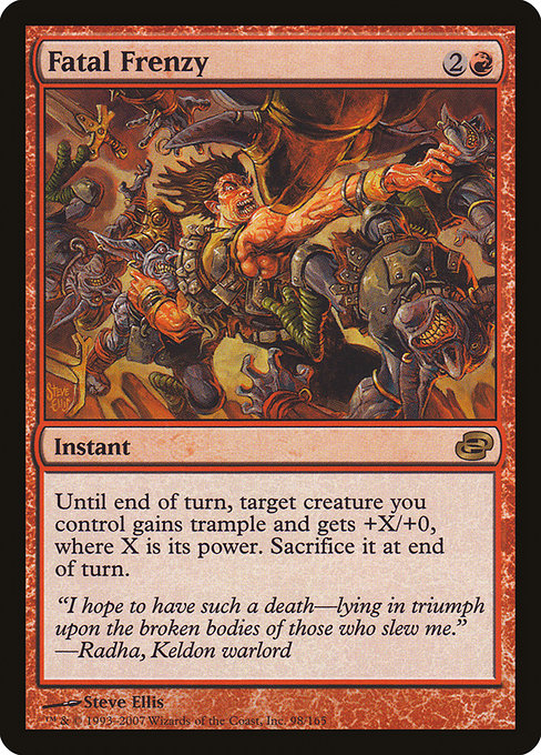 Planar Chaos - 98 - Fatal Frenzy - Rare - R - Non-foil