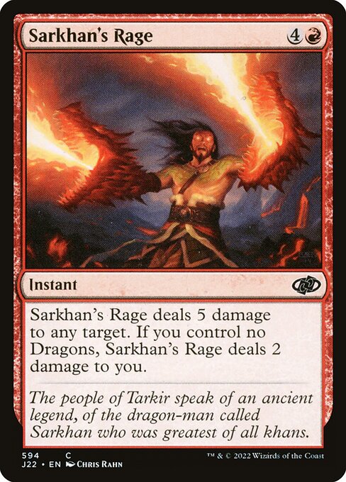 Jumpstart 2022 - 594 - Sarkhan's Rage - Common - R - Non-foil