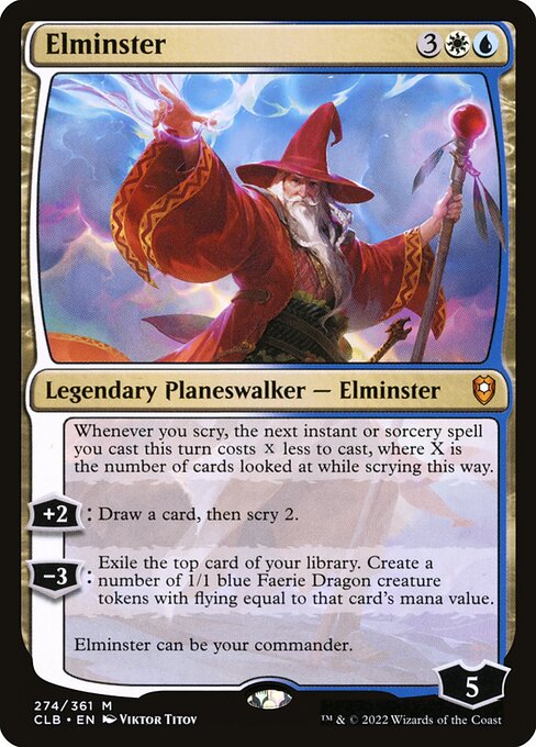 Commander Legends: Battle for Baldur's Gate - 274 - Elminster - Mythic - WU - Foil
