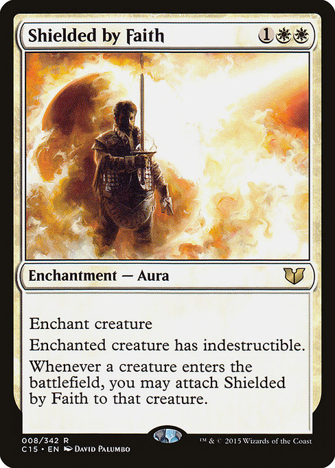 Commander 2015 - 8 - Shielded by Faith - Rare - W - Non-foil