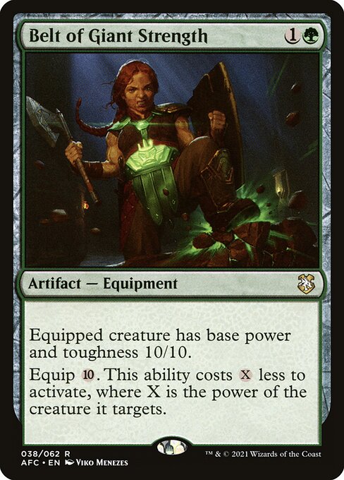 Forgotten Realms Commander - 38 - Belt of Giant Strength - Rare - G - Non-foil