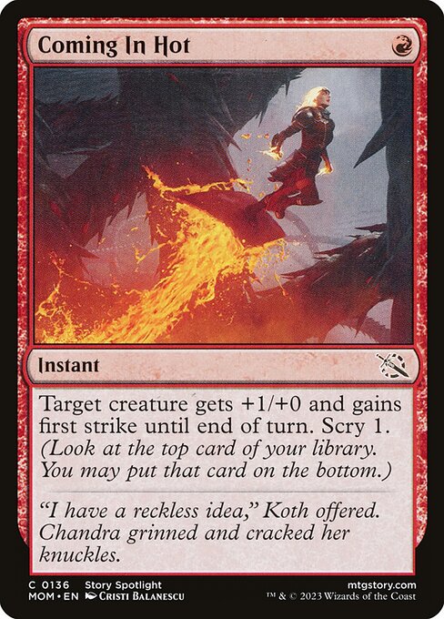 March of the Machine - 136 - Coming In Hot - Common - R - Non-foil