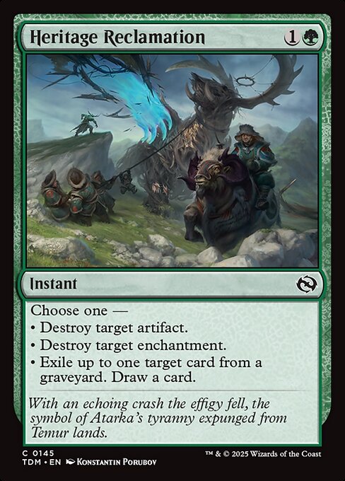 Tarkir: Dragonstorm - 145 - Heritage Reclamation - Common - G - Non-foil