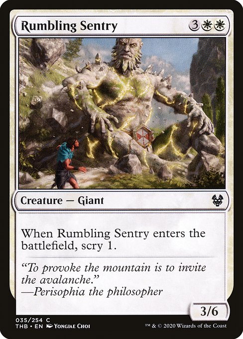 Theros Beyond Death - 35 - Rumbling Sentry - Common - W - Non-foil