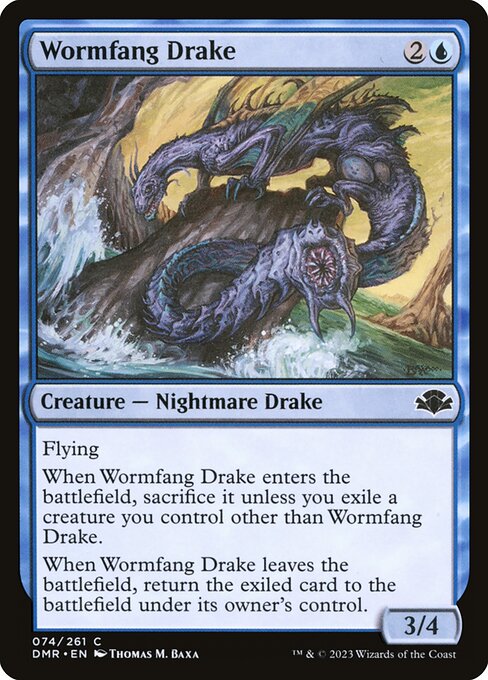 Dominaria Remastered - 74 - Wormfang Drake - Common - U - Non-foil