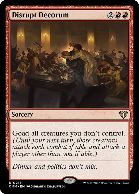 Commander Masters - 215 - Disrupt Decorum - Rare - R - Non-foil