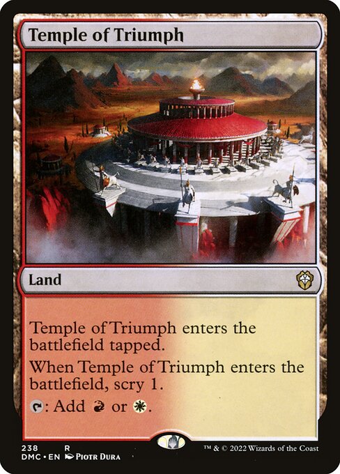Dominaria United Commander - 238 - Temple of Triumph - Rare - C - Non-foil