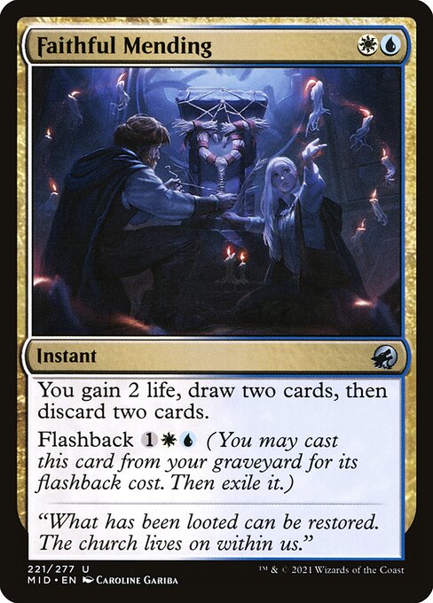 Innistrad: Midnight Hunt - 221 - Faithful Mending - Uncommon - WU - Non-foil