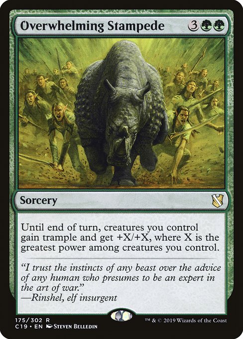 Commander 2019 - 175 - Overwhelming Stampede - Rare - G - Non-foil