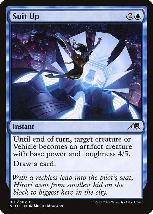 Kamigawa: Neon Dynasty - 81 - Suit Up - Common - U - Non-foil